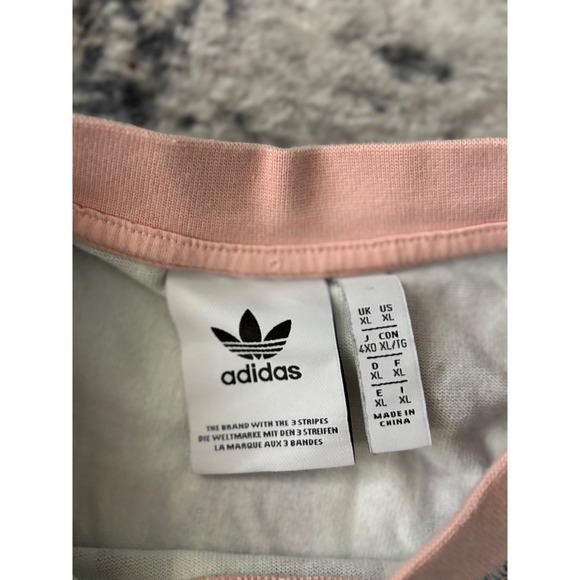 Adidas ORIGINALS MEN'S R.Y.V OVERSIZE T SHIRT Adult XL‎ Pastel Pink Blue Navy - Picture 7 of 11